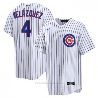 Maglia Baseball Uomo Chicago Cubs Nelson Velazquez Home Replica Bianco