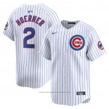 Maglia Baseball Uomo Chicago Cubs Nico Hoerner Home Limited Bianco