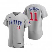 Maglia Baseball Uomo Chicago Cubs Yu Darvish Autentico 2020 Road Grigio