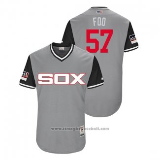 Maglia Baseball Uomo Chicago White Sox Jace Fry 2018 LLWS Players Weekend Foo Grigio