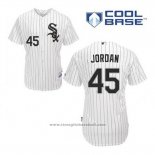 Maglia Baseball Uomo Chicago White Sox Michael Jordan 45 Bianco Home Cool Base