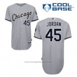 Maglia Baseball Uomo Chicago White Sox Michael Jordan 45 Grigio Cool Base