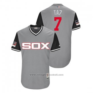 Maglia Baseball Uomo Chicago White Sox Tim Anderson 2018 LLWS Players Weekend Ta7 Grigio