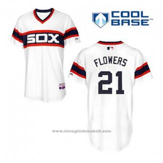 Maglia Baseball Uomo Chicago White Sox Tyler Flowers 21 Bianco Alternato Cool Base