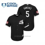 Maglia Baseball Uomo Chicago White Sox Yolmer Sanchez Cool Base Allenamento Primaverile 2019 Nero