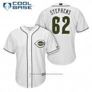 Maglia Baseball Uomo Cincinnati Reds 62 Jackson Stephens Bianco 2018 Alternato Cool Base