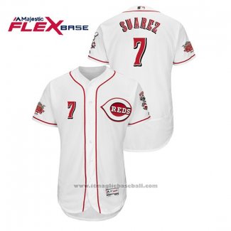 Maglia Baseball Uomo Cincinnati Reds Eugenio Suarez Flex Base Bianco