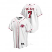 Maglia Baseball Uomo Cincinnati Reds Eugenio Suarez Replica Home Bianco