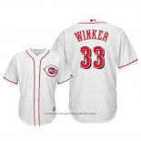 Maglia Baseball Uomo Cincinnati Reds Jesse Winker Cool Base Home Bianco