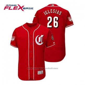 Maglia Baseball Uomo Cincinnati Reds Raisel Iglesias Flex Base Allenamento Primaverile 2019 Rosso