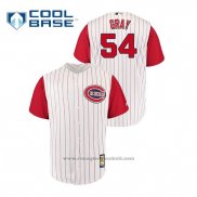 Maglia Baseball Uomo Cincinnati Reds Sonny Gray Throwback 1961 Cool Base Bianco Rosso