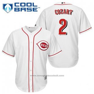 Maglia Baseball Uomo Cincinnati Reds Zack Cozart 2 Bianco Home Cool Base