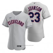 Maglia Baseball Uomo Cleveland Guardians Daniel Johnson Autentico Road Grigio