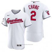 Maglia Baseball Uomo Cleveland Guardians Yu Chang Autentico Home Bianco