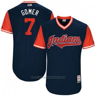 Maglia Baseball Uomo Cleveland Indians 2017 Little League World Series Yan Gomes Blu