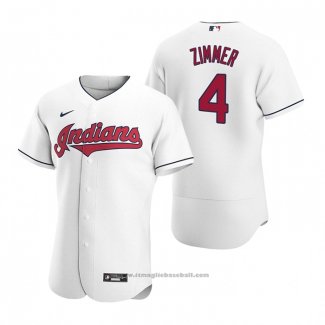 Maglia Baseball Uomo Cleveland Indians Bradley Zimmer Autentico 2020 Primera Bianco