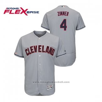 Maglia Baseball Uomo Cleveland Indians Bradley Zimmer Flex Base Grigio