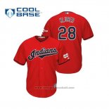 Maglia Baseball Uomo Cleveland Indians Corey Kluber 2019 All Star Patch Cool Base Rosso