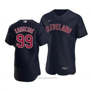 Maglia Baseball Uomo Cleveland Indians James Karinchak Alternato Autentico Blu