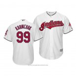 Maglia Baseball Uomo Cleveland Indians James Karinchak Cool Base Home Bianco