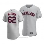 Maglia Baseball Uomo Cleveland Indians Nick Wittgren Autentico Road Grigio