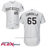 Maglia Baseball Uomo Colorado Rockies 65 Stephen Cardullo Bianco Flex Base