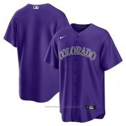 Maglia Baseball Uomo Colorado Rockies Alternato Replica Viola