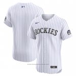 Maglia Baseball Uomo Colorado Rockies Home Elite Bianco
