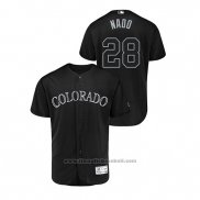 Maglia Baseball Uomo Colorado Rockies Nolan Arenado019 Players Weekend Autentico Nero