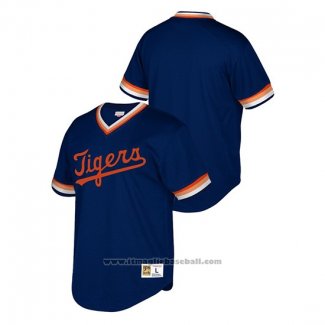 Maglia Baseball Uomo Detroit Tigers Cooperstown Collection Mesh Wordmark V-Neck Blu