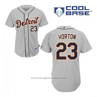 Maglia Baseball Uomo Detroit Tigers Willie Horton 23 Grigio Cool Base