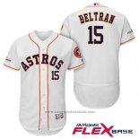 Maglia Baseball Uomo Houston Astros 2017 Postseason Carlos Beltran Bianco Flex Base