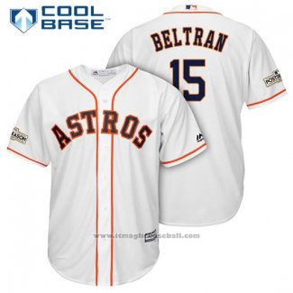 Maglia Baseball Uomo Houston Astros Carlos Beltran Bianco Cool Base