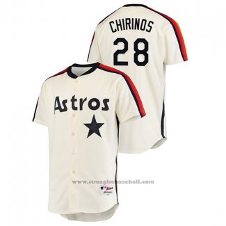 Maglia Baseball Uomo Houston Astros Robinson Chirinos Oilers Vs. Houston Astros Cooperstown Collection Crema