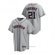 Maglia Baseball Uomo Houston Astros Zack Greinke Replica Road Grigio