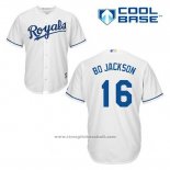 Maglia Baseball Uomo Kansas City Royals Bo Jackson 16 Bianco Home Cool Base
