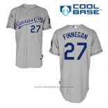 Maglia Baseball Uomo Kansas City Royals Brandon Finnegan 27 Grigio Cool Base