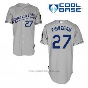 Maglia Baseball Uomo Kansas City Royals Brandon Finnegan 27 Grigio Cool Base