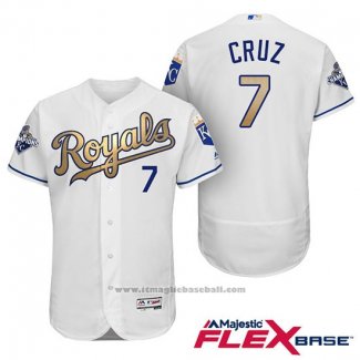 Maglia Baseball Uomo Kansas City Royals Campeones 7 Tony Cruz Flex Base Or