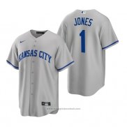 Maglia Baseball Uomo Kansas City Royals Jacoby Jones Replica Road Grigio