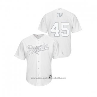 Maglia Baseball Uomo Kansas City Royals Kyle Zimmer019 Players Weekend Zim Replica Bianco