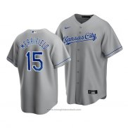 Maglia Baseball Uomo Kansas City Royals Whit Merrifield Replica Cool Base Road Grigio