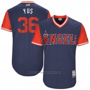 Maglia Baseball Uomo Los Angeles Angels 2017 Little League World Series Yusmeiro Petit Blu