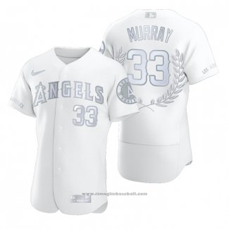 Maglia Baseball Uomo Los Angeles Angels Eddie Murray Award Collection Hall Of Fame Bianco