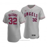 Maglia Baseball Uomo Los Angeles Angels Raisel Iglesias Autentico Road Grigio