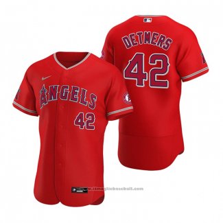 Maglia Baseball Uomo Los Angeles Angels Reid Detmers Autentico Alternato Rosso