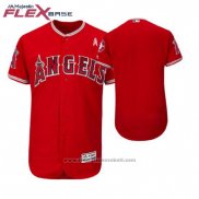 Maglia Baseball Uomo Los Angeles Angels Scarlet 2018 Festa della mamma Flex Base