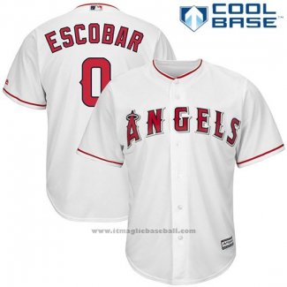 Maglia Baseball Uomo Los Angeles Angels Yunel Escobar Bianco Cool Base