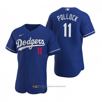Maglia Baseball Uomo Los Angeles Dodgers A.j. Pollock Autentico 2020 Alternato Blu