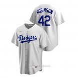 Maglia Baseball Uomo Los Angeles Dodgers Jackie Robinson Cooperstown Collection Primera Bianco